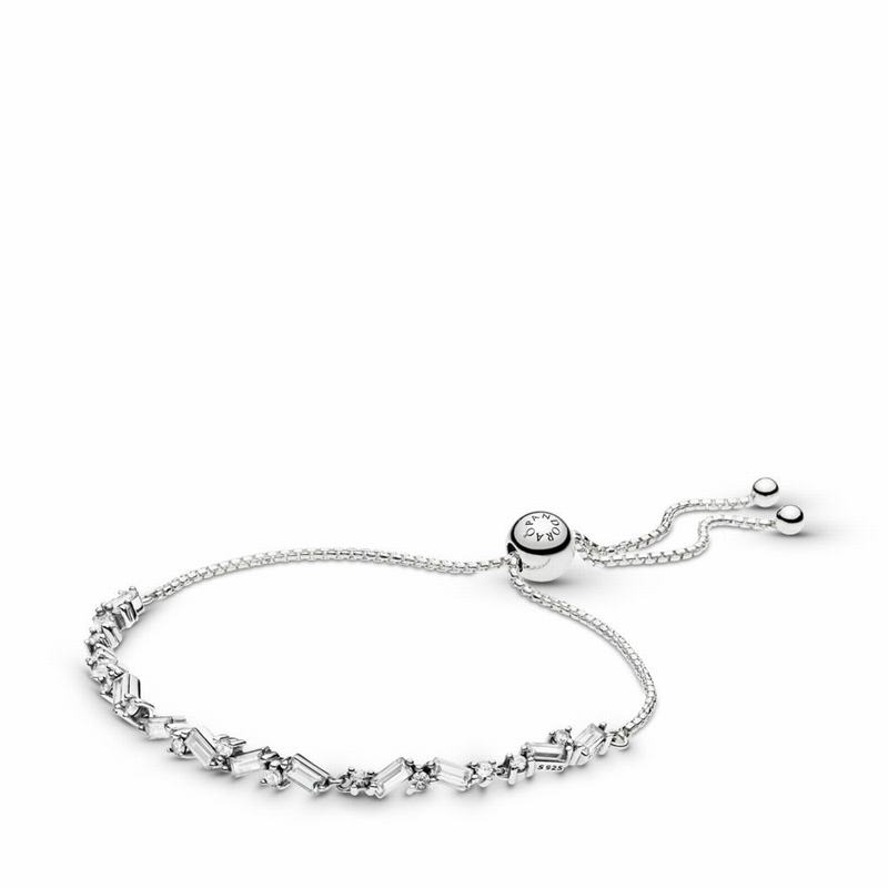 Pandora Glacial Beauty Sliding Bracelet - Sterling Silver/Silicone/Cubic Zirconia - Canada | ND1901S